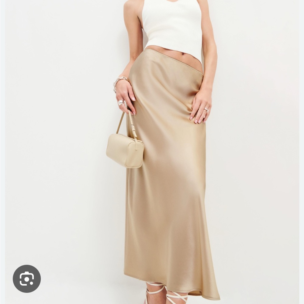 Reformation Layla silk skirt